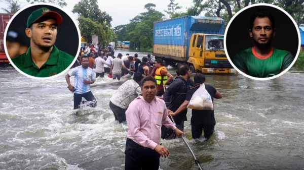 বন্যার্তদের জন্য কাঁদছে মুশফিক-তাসকিনদের মন